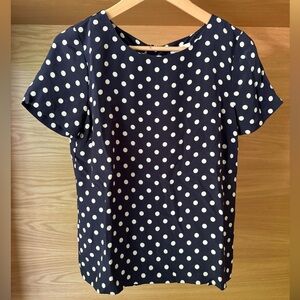 J.Crew Silk Polka Dot Blouse